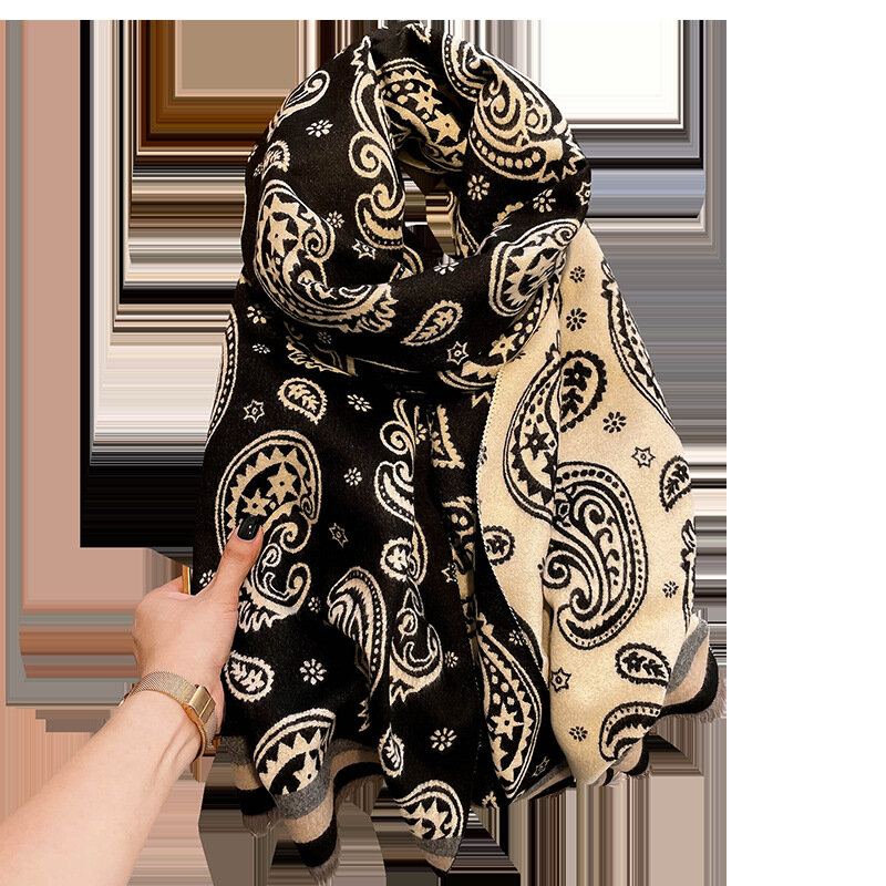 Autumn2021 스카프 여성 목도리 새로운 인쇄 모조 캐시미어 스카프 양면 이중 사용 목도리 190*65cm