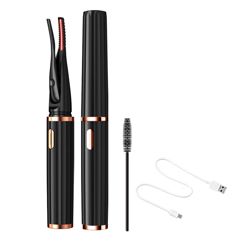 Arricciacapelli riscaldato elettrico carica USB Kit arricciacapelli trucco duraturo naturale accessori per il sollevamento delle ciglia strumenti di bellezza