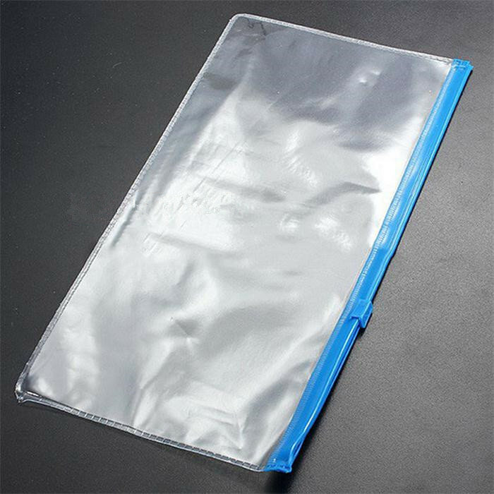 Bolsa impermeable de PVC transparente con cremallera A6, bolsa de papelería para almacenar suministros escolares y de oficina, 1 unidad
