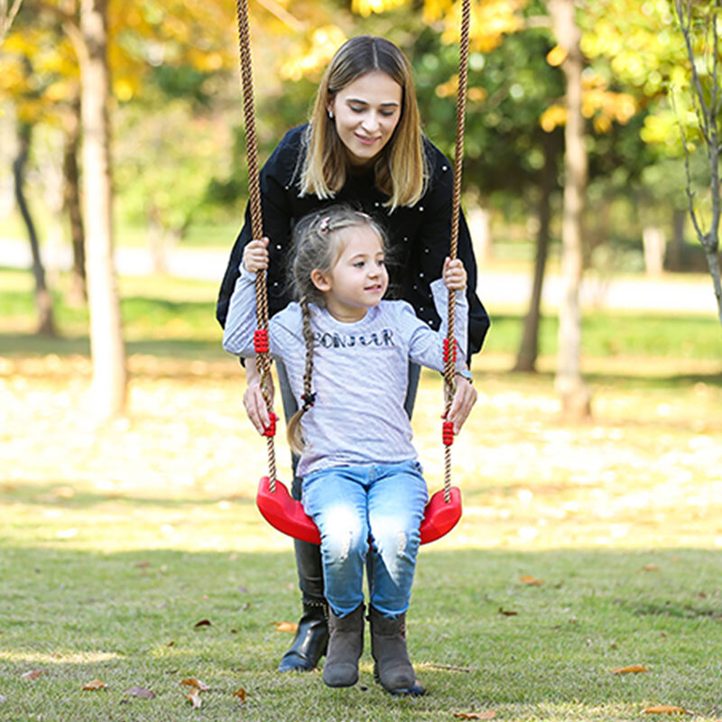 1 Buah Kursi Ayunan Tali Pelangi Papan Lengkung Kursi Putar Tebal dengan Tali Yang Dapat Disesuaikan Taman Luar Ruangan Taman Bermain Anak Mainan Anak