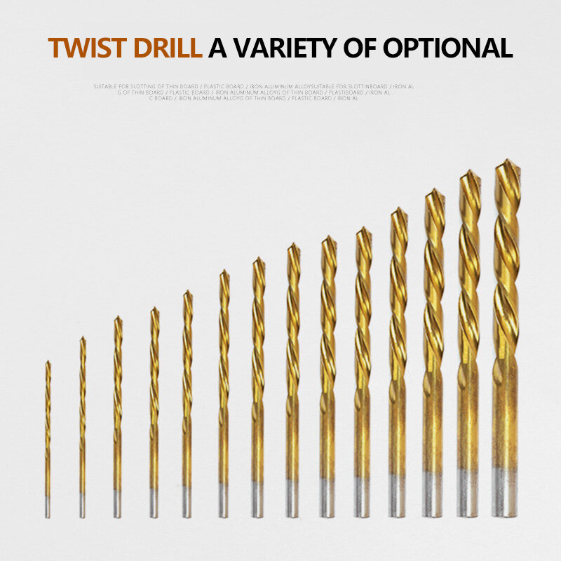 120 gradi Twist Drill Tool box set 1.5-10 millimetri di Titanio placcatura punte da trapano per legno metallo ritaglio 99pcs strumenti di lavorazione del legno