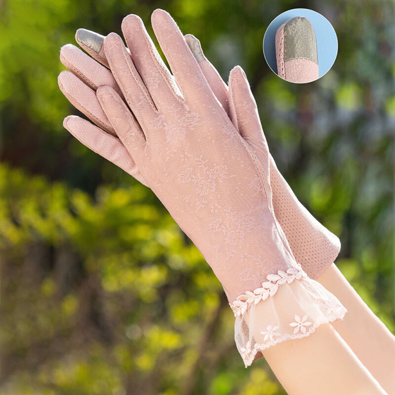 Nicht-Slip Volle Finger Spitze Handschuhe/Fahren Sonne Handschuhe/Fahren Schweiß Handschuhe für Frauen Mädchen PUZ777