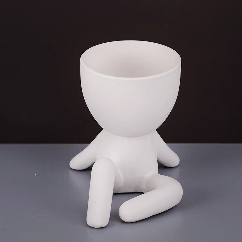 Personalisierte kreative keramik moderne einfache wind weiß figur blumentopf