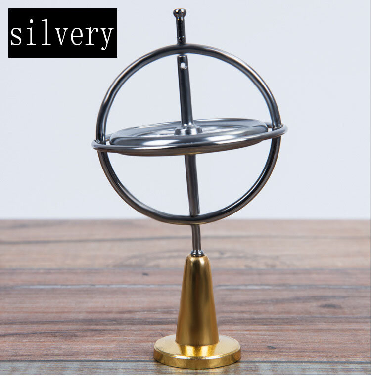Giroscópio de metal educativo, giroscópio educacional criativo para alívio de pressão top, brinquedo clássico, aprendizado tradicional para crianças