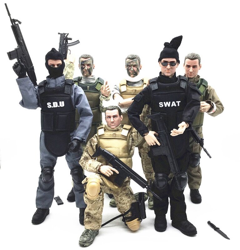 1/6 police militaire soldat figurines modèle avec accessoires