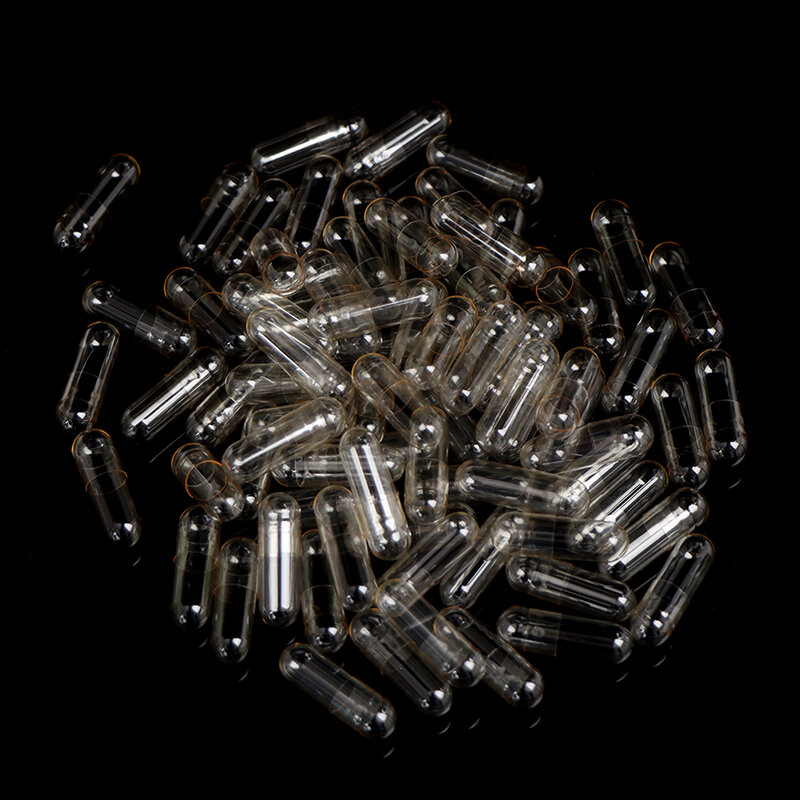 1000 pezzi dimensioni Standard 0 # capsule vuote gelatina trasparente cava dura trasparente