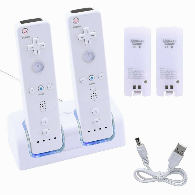 Для Nintendo Wii аккумулятор для джойстика зарядное устройство s Зарядное устройство Док-станция пульт дистанционного управления двойная зарядн...
