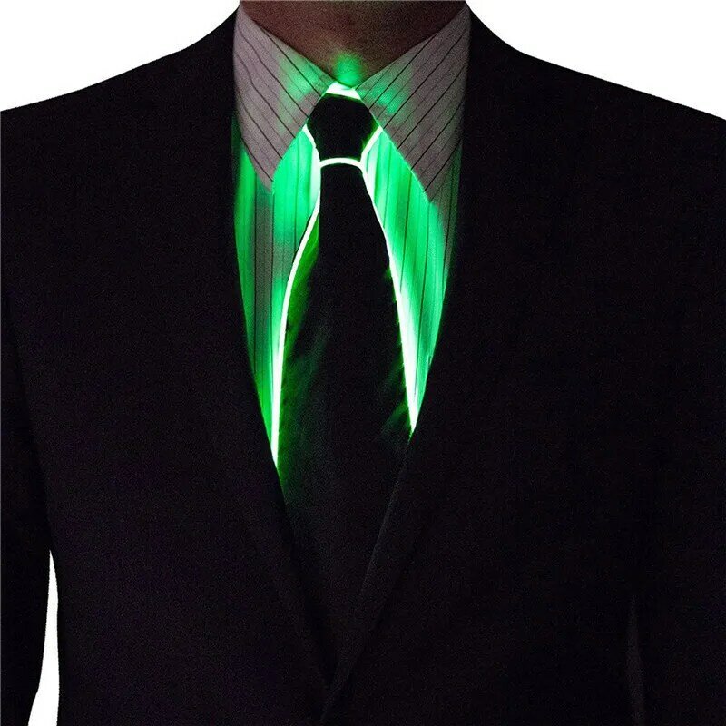 10 Colors EL Lighted Tie Light Up LED Tie Glowing for Party Decoration Cosplay Show By 3V Steady on Driver Chritmas Decorations