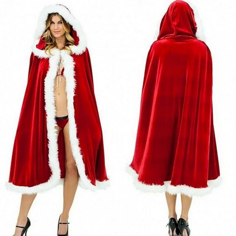 Stylish Xmas Cloak Patchwork Unisex Lightweight Windproof Santa Claus Cloak  Santa Claus Cape    Christmas Cloak