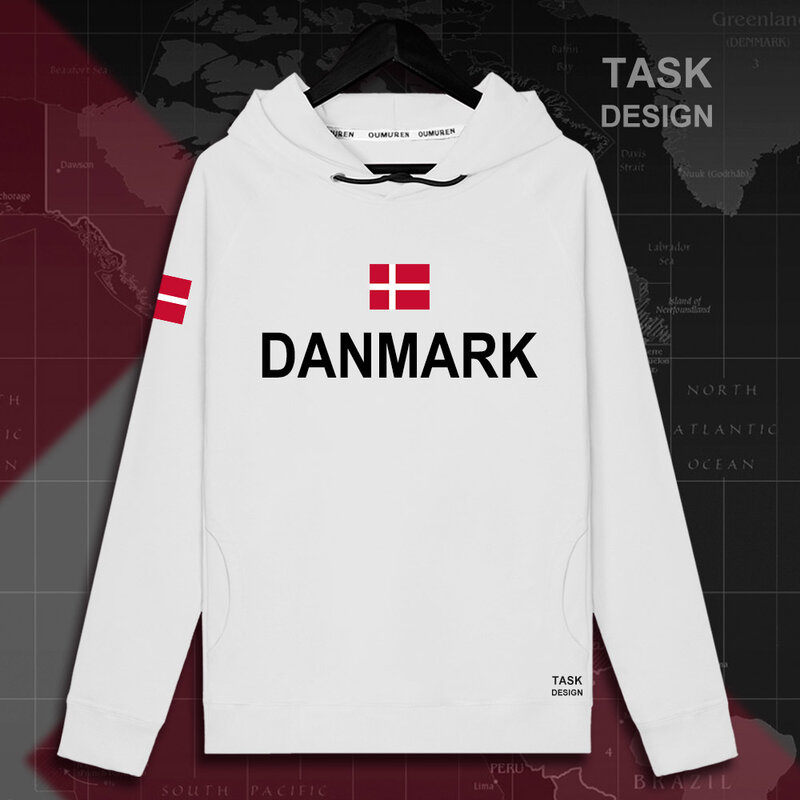 Sudadera con capucha de Dinamarca Danmark DK DNK para hombre, jerséis, ropa de calle, chándal, nueva
