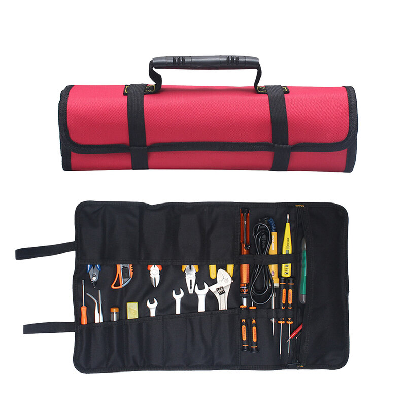 Portable Tool Bag Custom Oxford Cloth Folding Kit Roll Foldable Storage Pocket Portable Flap Small Tool Case Bag