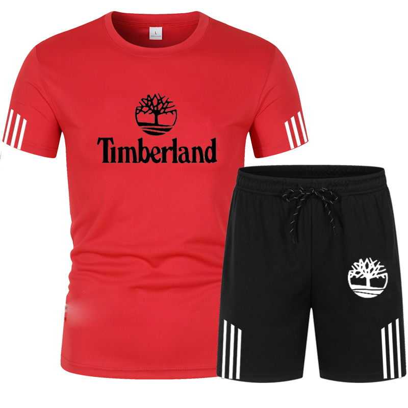 Tracksuit T เสื้อ + กางเกงขาสั้นชุดสูท2ชิ้นชุด2021ฤดูร้อนพิมพ์กีฬาชายหาดชาย Tees สั้นกางเกงชุด