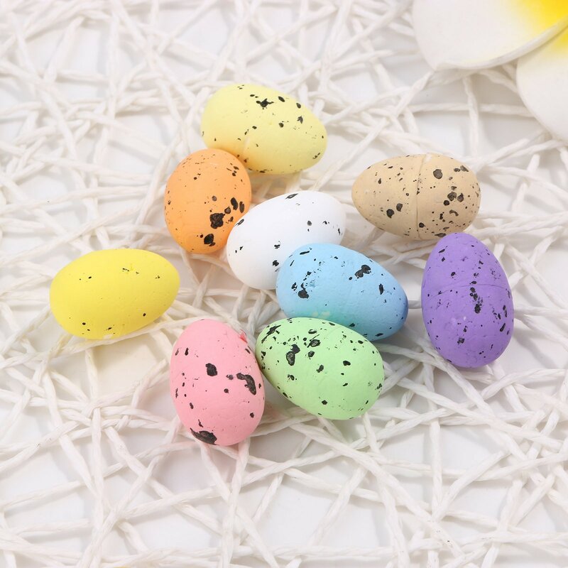 9Pcs Simulation Colorful Plastic Easter-Eggs Bright PlasticEggs Decorations DIY decoración de habitación декор для комнаты