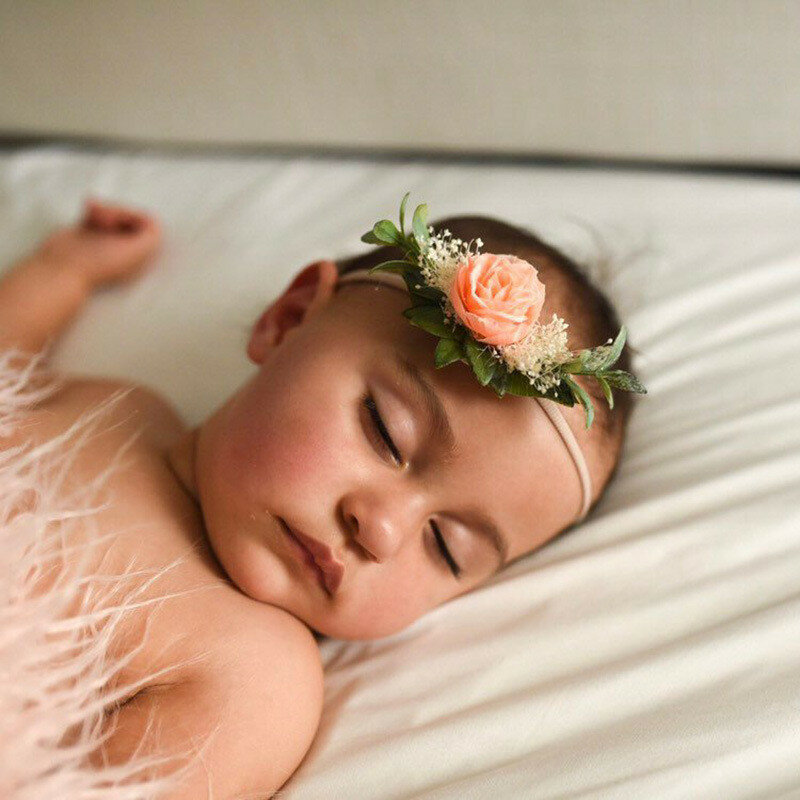 Bandeau de sauna pour nouveau-né fille, nœud de fleur, accessoires pour cheveux