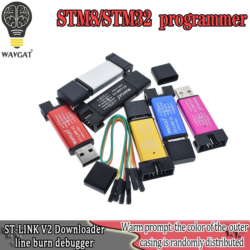 St-link v2 novo stlink mini stm8stm32 stlink simulator download de programação com capa