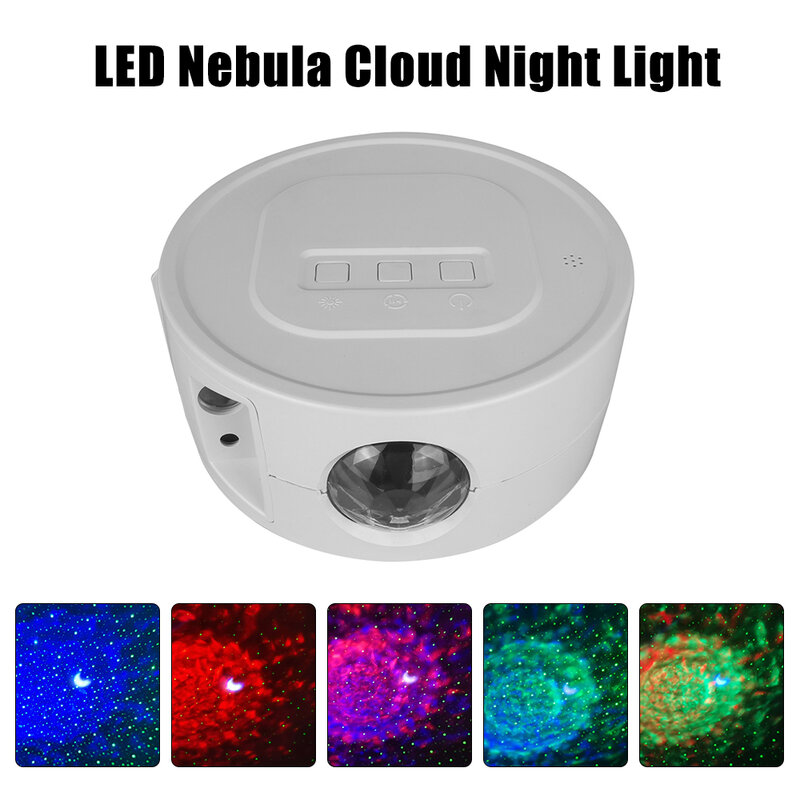 New Starry Sky Projector LED Moon Star Nebula Night Light 9 Colors Ocean Wave Water Wave Night Lamp Children Kids Night Lamp