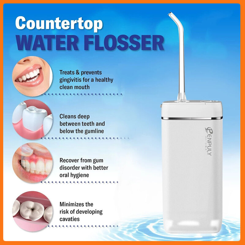 Para xiaomi enpuly mini portátil oral irrigador dental dentes água mais limpa dente flosser bucal waterpulse ultra sônica