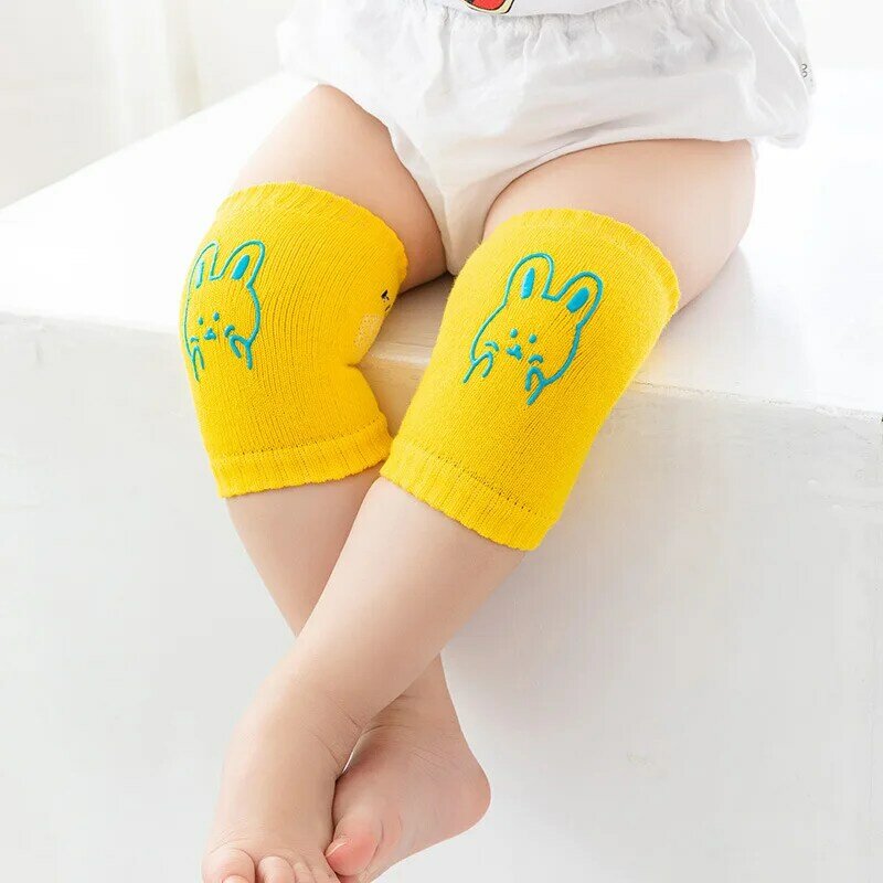 Bantalan Lutut Bayi Penghangat Kaki Kelinci Keselamatan Anak Perempuan Laki-laki Anak-anak Merangkak Slip Bantalan Tulang Pelindung Balita Aksesori Bayi Pelindung Kaki