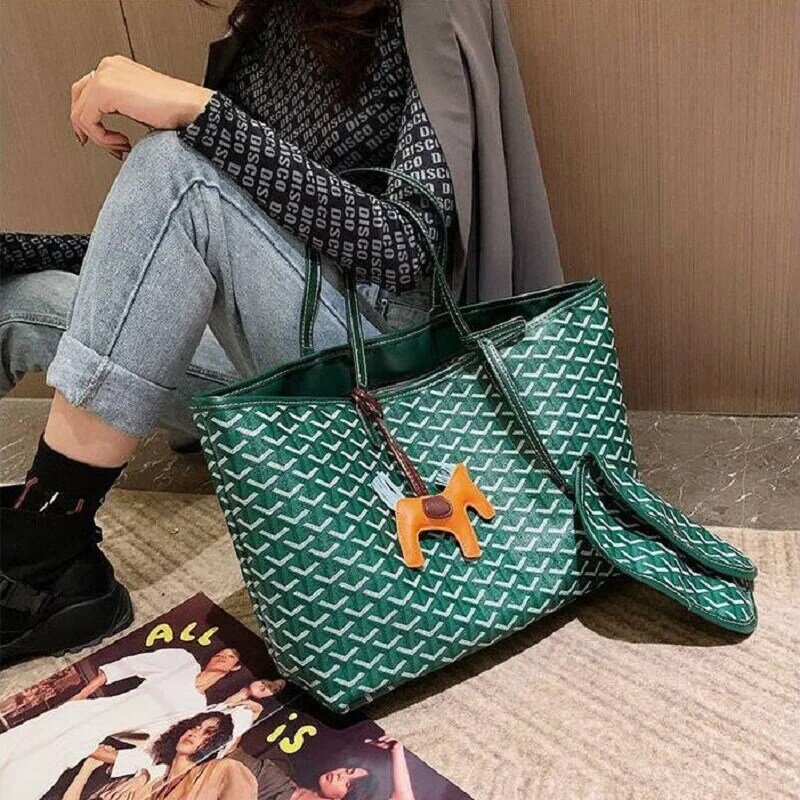 Coreano grandi borse femminili nero giallo verde blu borse di grande capacità e Shopper borsa a tracolla da donna 2021 Trend Design Handbag