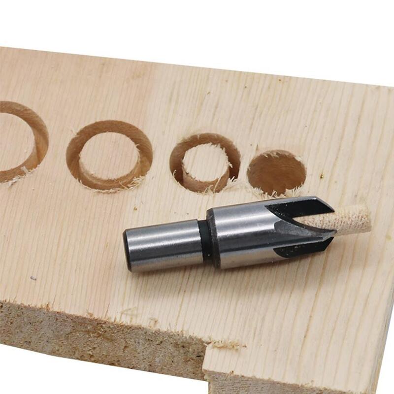 Juego de brocas de acero al carbono para carpintería, vástago redondo, trabajo de madera, taladro cortador de agujeros de enchufe de madera de carpintero, 6mm-16mm, 4 piezas
