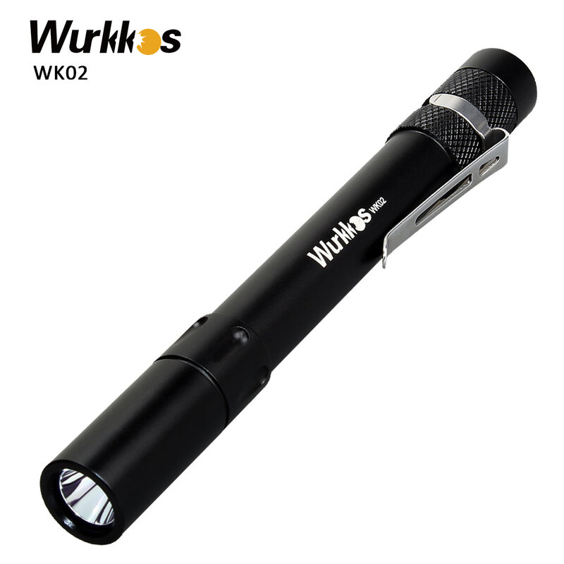 Wurkkos WK02 Tragbare Super Mini LED Taschenlampe 2 * AAA Taschenlampe EDC 300 Lumen SST20 IPX68 Wasserdicht 3 Modi für reparatur Camping