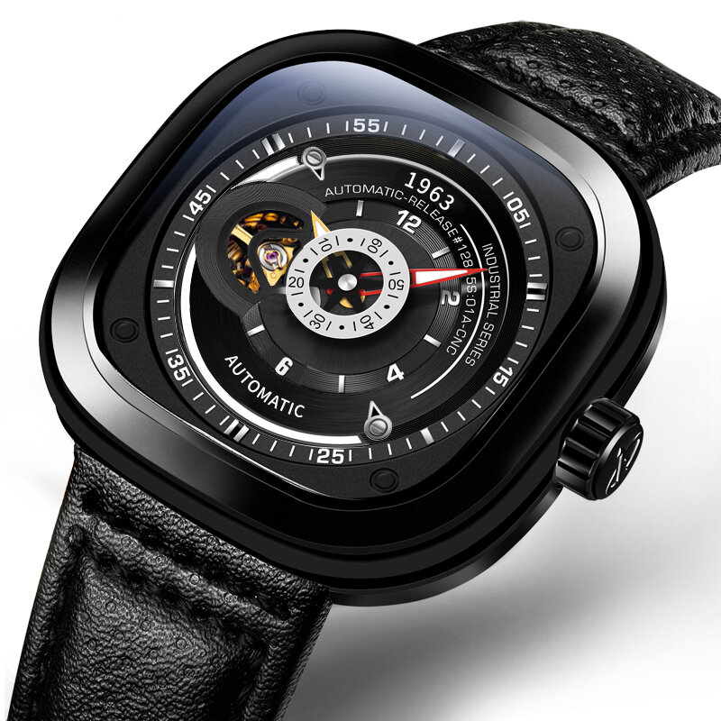2021 Mechanical High-end Luxury Successful Men's Watch Hollow British Waterproof Luminous Business Automatic Mechanical Watch