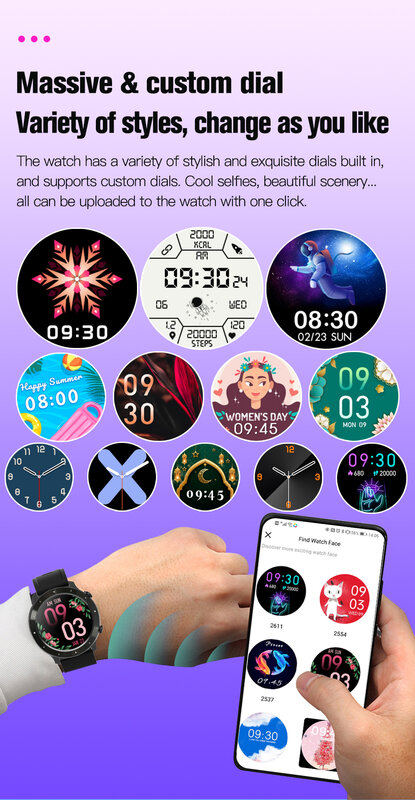 CZJW – montre connectée F87 pour les hommes et les femmes, entièrement tactile, avec moniteur d'activité physique, étanche IP67, pour les téléphones Android et iOS, 2021