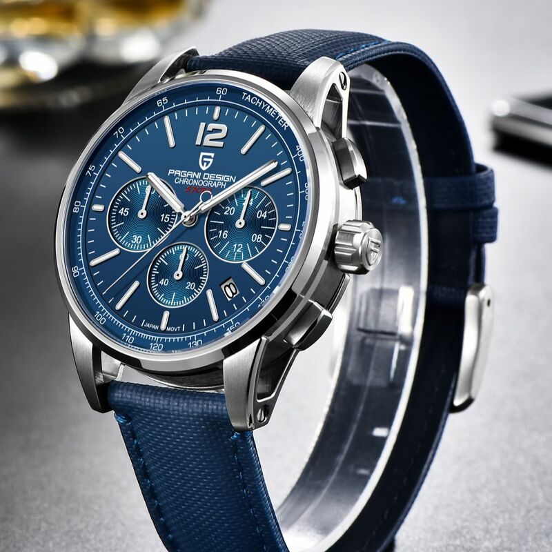 PAGANI Design-reloj deportivo de cuarzo para hombre, cronógrafo con fecha automática, resistente al agua, VK63, cristal de zafiro, reloj de pulsera de regalo, 41mm