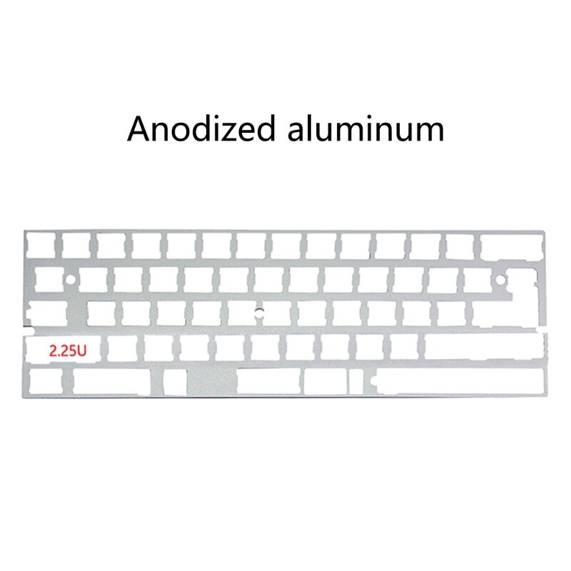 2.25u alu placa 60% dz60 gh60 placa para diy teclado mecânico de aço inoxidável transporte da gota