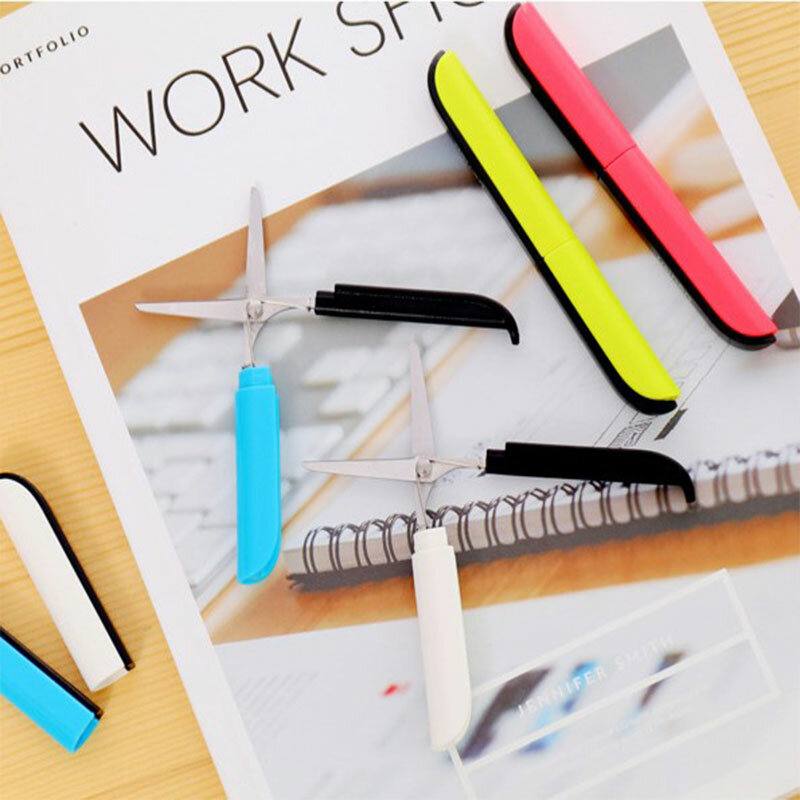Tragbare Stift Stil Faltbare Scissor Mini Griff Haushalt Schreibwaren Hause Werkzeug