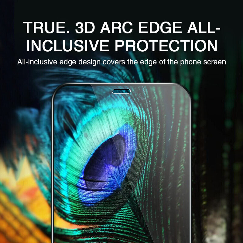Vetro protettivo 9D Full Cover acceso per iPhone 11 7 8 6 6s Plus SE 2020 pellicola salvaschermo per iPhone X XR XS 11 12 Pro Max Glass