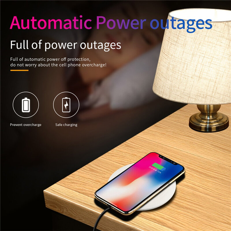Qi – chargeur et récepteur sans fil 10W, Charge rapide, pour Samsung S20, S10, iPhone 11 Pro, Xs Max, X, 8 Plus
