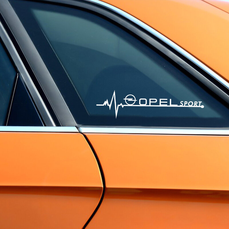 2pcs รถด้านข้างหน้าต่างสติกเกอร์สำหรับ Opel Astra H G J Insignia Mokka Zafira Corsa Vectra C D Antara กีฬาสัญลักษณ์รถอุปกรณ์เสริม