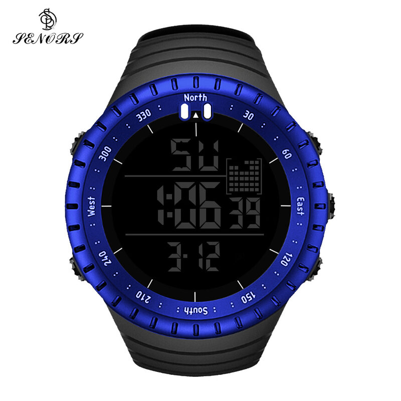 Relojes digitales LED para hombre, pulsera electrónica de marca de lujo, esfera grande, militar, resistente al agua, deportivo