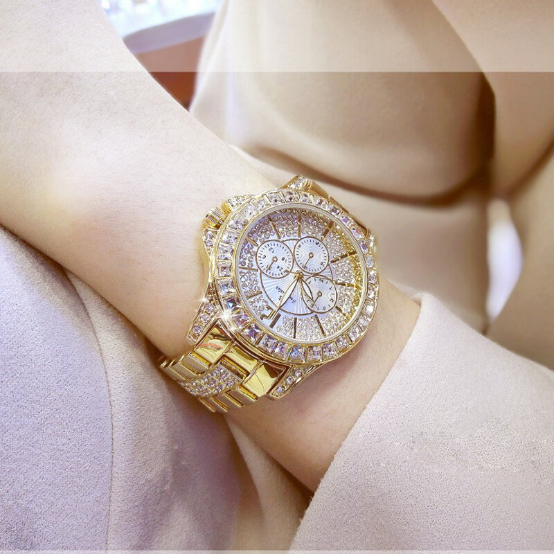 Luxury Brand Watch Women Fashion Creative Shiny Diamond Ladies Quartz Watch Wristwatches Relojes Mujer Women Bracelet Relogios
