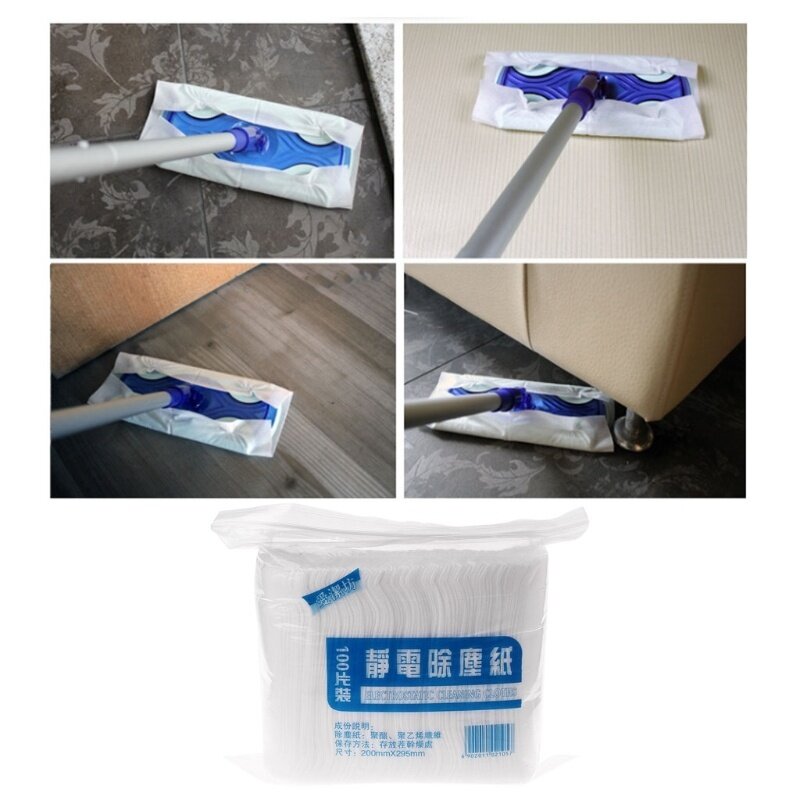 100 шт./пакет одноразовое электростатическое удаление пыли бумага для швабры Home Kitchen dropshipping