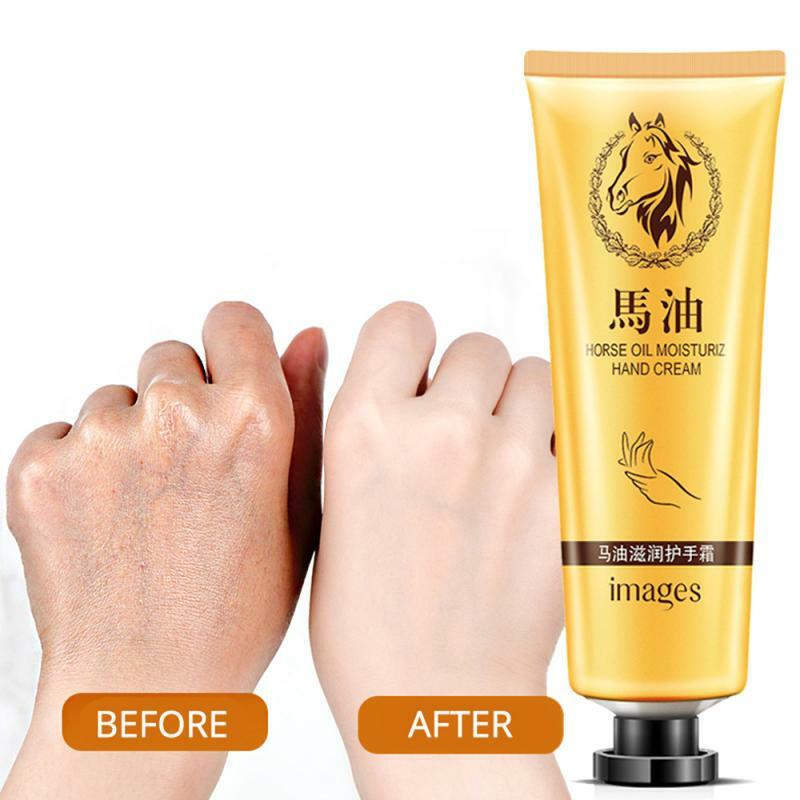 Horse Oil ครีมซ่อมแซมมือ Anti-Chapping Skin Whitening Hand Cream ฤดูหนาว Anti-Crack ครีมบำรุงผิว TSLM1