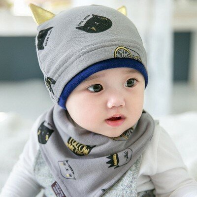 #10 Gorro de algodón con orejas para bebé,accesorios cáli 