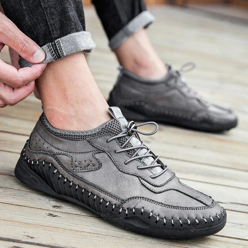 2021 nowych mężczyzna buty luksusowej marki Slip On buty do jazdy samochodem moda Handmade skórzane obuwie klasyczne mokasyny mokasyny Big Size