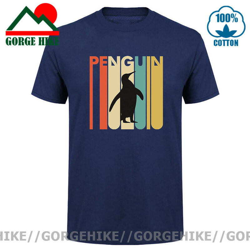 Retro Pinguin Brief Gedruckt T shirts Vintage Kostüm Nette Pinguin T-Shirts Lustige Tier Druck T-shirt Sommer Casual Tee Shirt