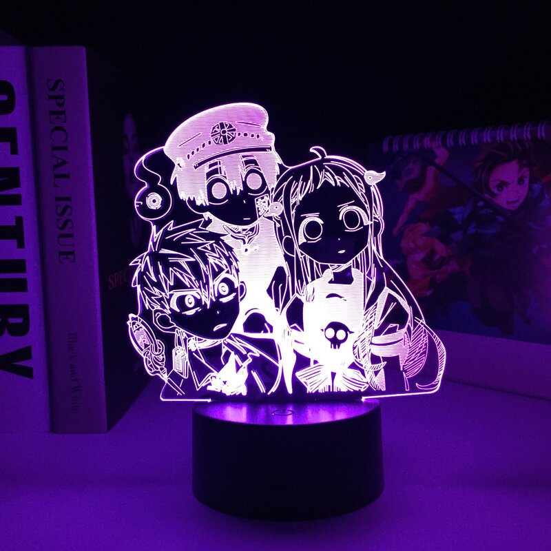 Toilet Bound Hanako Kun LED Night Light for Bedroom Decor Colorful Nightlight Manga Hanako Gift Acrylic 3D Lamp Anime Dropship