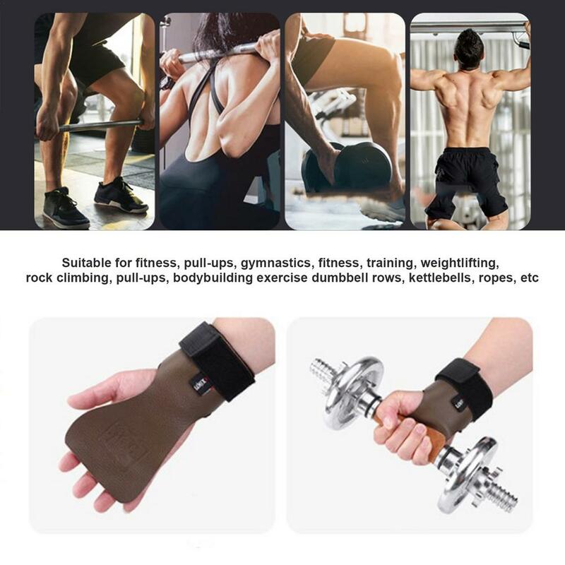 Sollevamento pesi impugnatura Fitness Mat Fitness Palm guanti Pull-up esercizio polso Grip Grip cintura ausiliaria