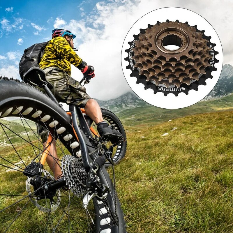 Mountain จักรยาน Flywheel สแตนเลสสวมความต้านทานความแม่นยำสูงหัวข้อ7-Speed Flywheel MTB จักรยานอุปกรณ์เสริม