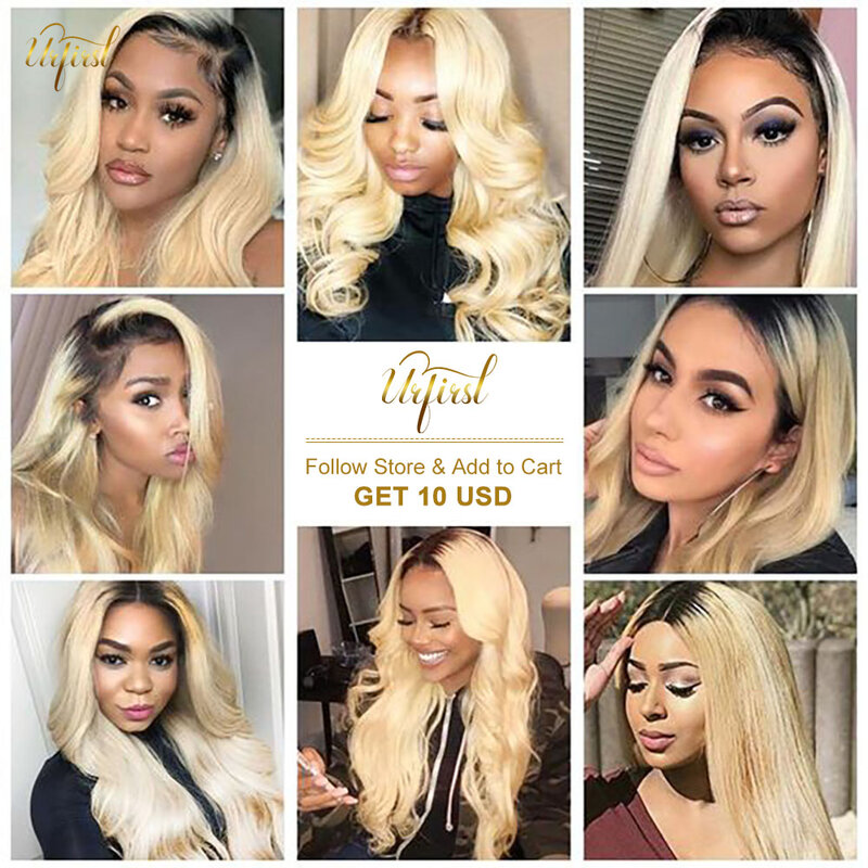 T1B/613 Straight Wig Brazilian Lace Front Human Hair Wigs Honey Blonde Wig For Black Women 613 Lace Frontal Wig Ombre Wig Remy