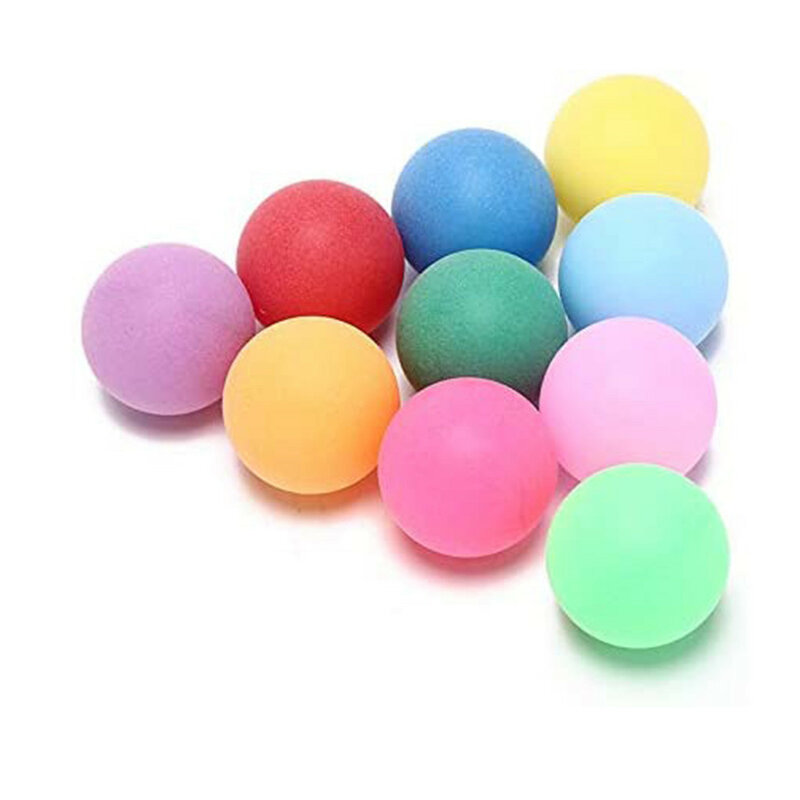 50 szt. Kolorowe piłki do ping-ponga 40mm 2.4g rozrywka piłeczki do tenisa stołowego mieszane kolory do gra loteryjna i aktywność