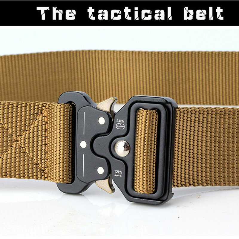 Outdoor Men\\\'S Belt Military Equipment Metal Buckle BeltNylon Fashion Adjustable 3.8 Multifunctional Training Outer Belt