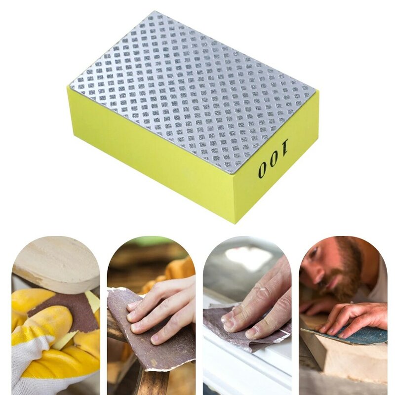 Diamond Hand Pads Polishing Tool Professional Abrasive Pad Glass Quartz Concrete Kitchen Mildew Cleaning Sanding Block
