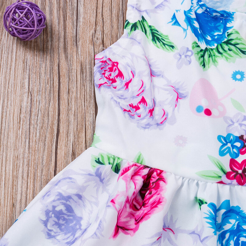Pudcoco — Robe d'été sans manches pour bébé fille, 2 robes, tenue floréale de princesse, bandeau, 0-4 ans, nouvelle collection, 2019