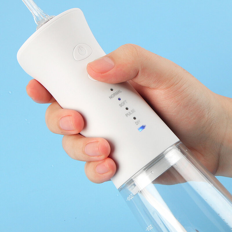 [Boi] 4 modalità 280ml serbatoio portatile acqua Flosser USB ricaricabile a impulsi Jet per falsi denti dentali detergente irrigatore orale elettrico