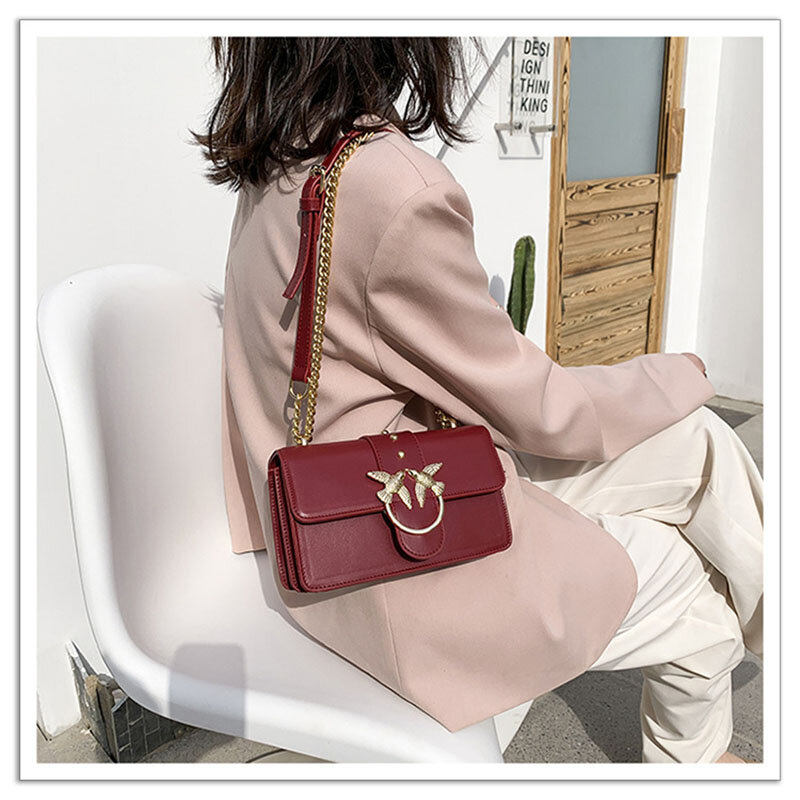 Torba na ramię Messenger Swallow nowy 2022 kobiet torby projektant mody marki luksusowe torebki damskie torba typu Crossbody z łańcuchem cały mecz
